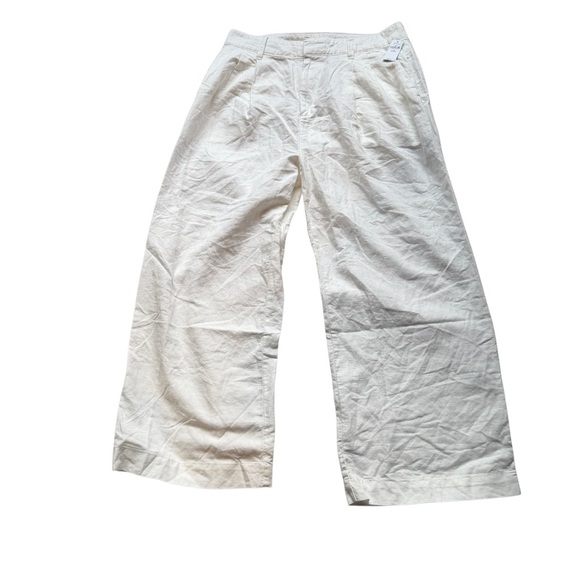 GAP Linen-Cotton Pleated Pants NWT 12 Petite - Picture 4 of 5